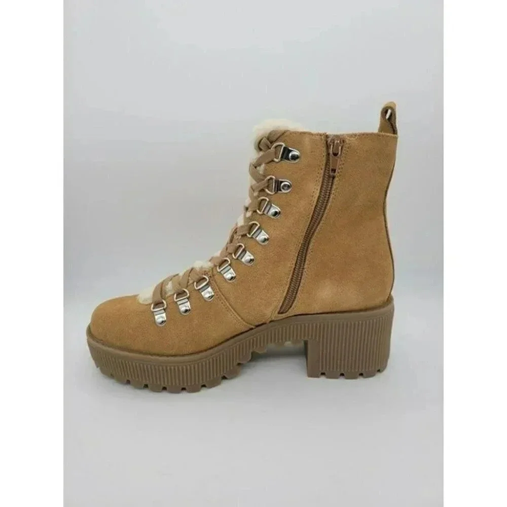 Aqua Women's Grady Sherpa Lined Combat Boots Size 9 (MSRP $148)